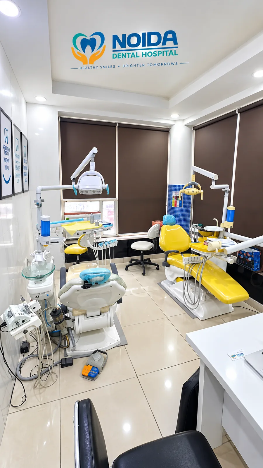 Two-chair treatment room at Noida Dental Hospital