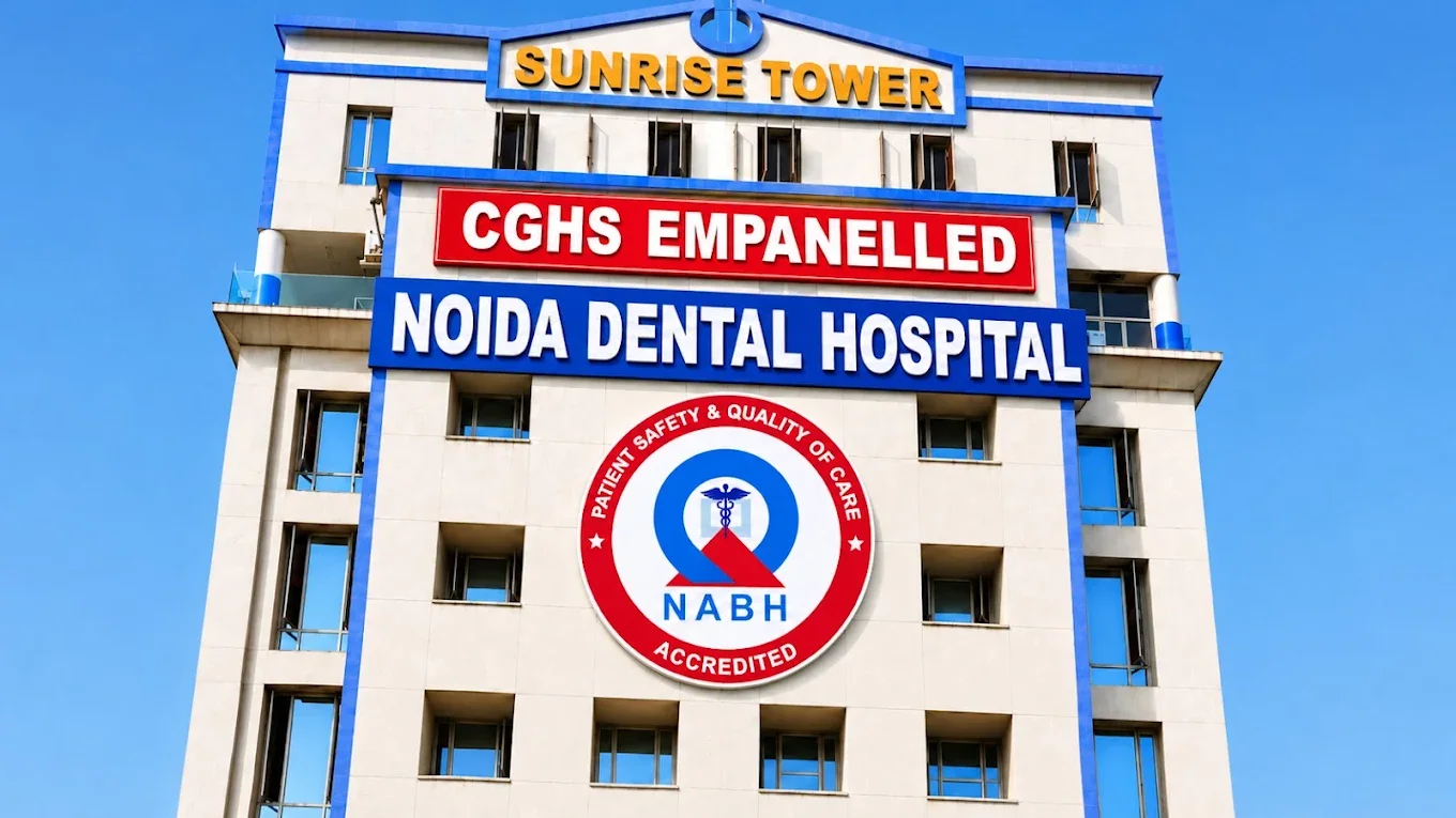 Noida Dental Hospital, CGHS empanelled and NABH accredited, Sunrise Tower, Greater Noida
